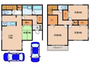 摩湯町Ｆ様邸戸建の物件間取画像